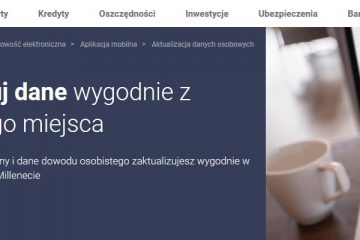 Aktualizacja dokumentu tożsamości w Banku Millennium screen ze strony